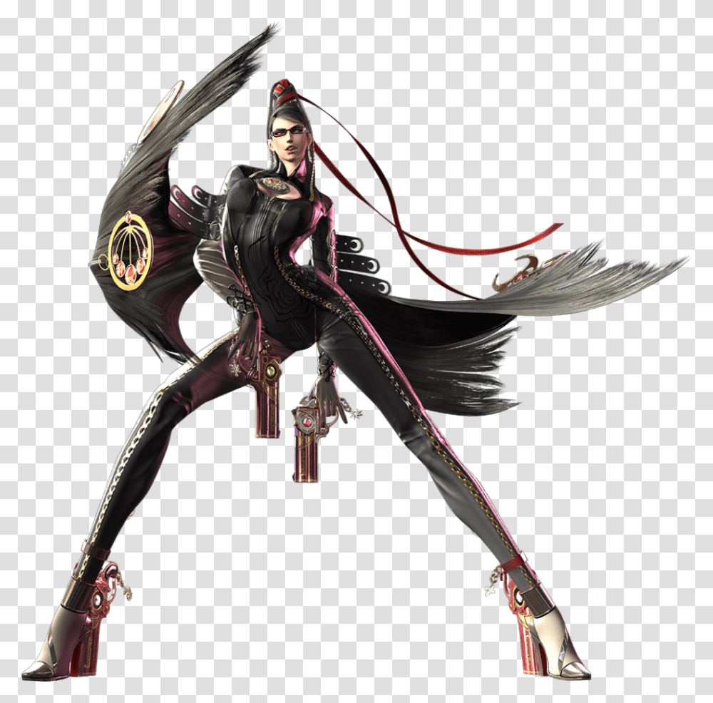 Bayonetta, Bow, Person, Costume, Acrobatic Transparent Png