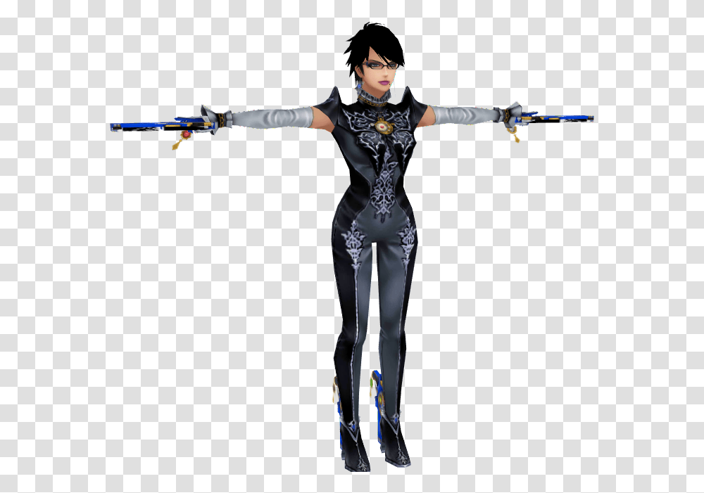 Bayonetta T Pose Model, Person, Costume, Ninja Transparent Png