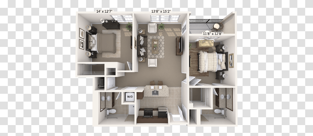 Bayshore 2 Bedroom Apartment Floor Plan Floor Plan, Diagram, Furniture, Plot, Indoors Transparent Png