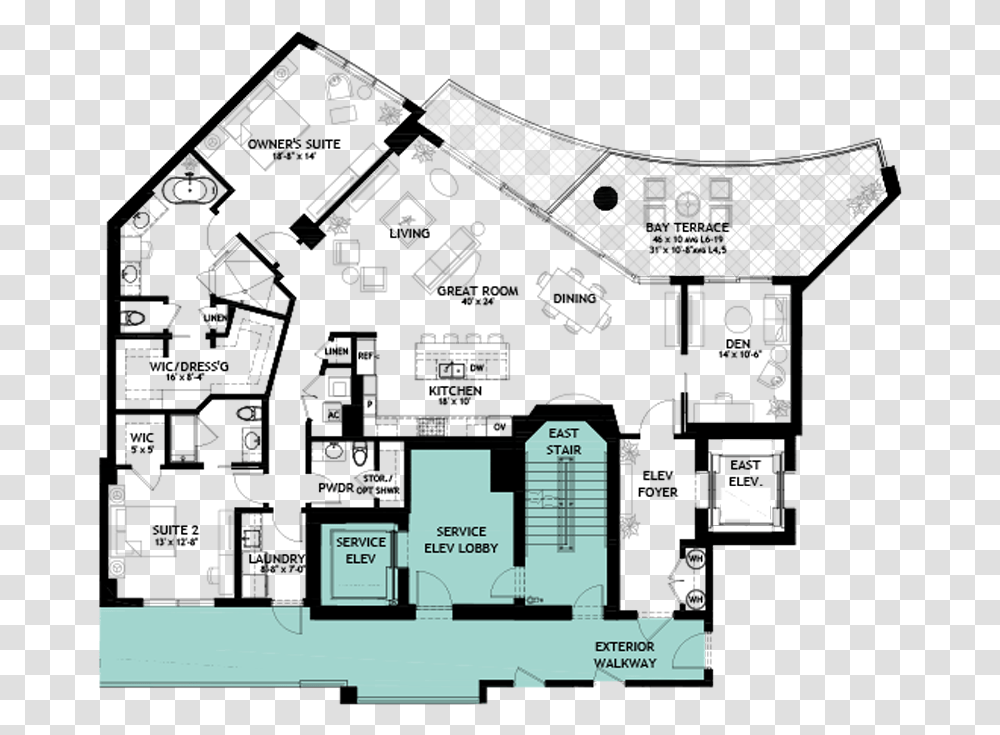 Bayshore Luxury Condos And Residences In Downtown Tampa Fl Virage Floorplans, Plot, Diagram, Scoreboard, Floor Plan Transparent Png