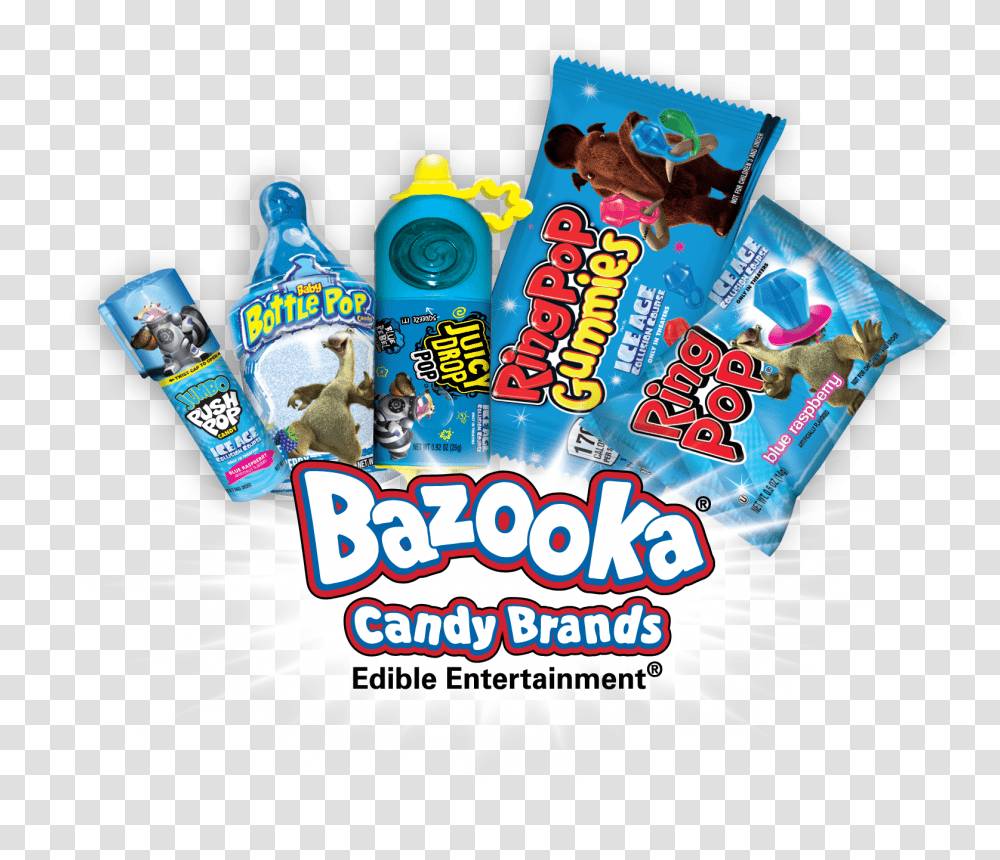 Bazooka Candy Brands Ice Age Collision Course Candy, Poster, Advertisement, Flyer, Paper Transparent Png