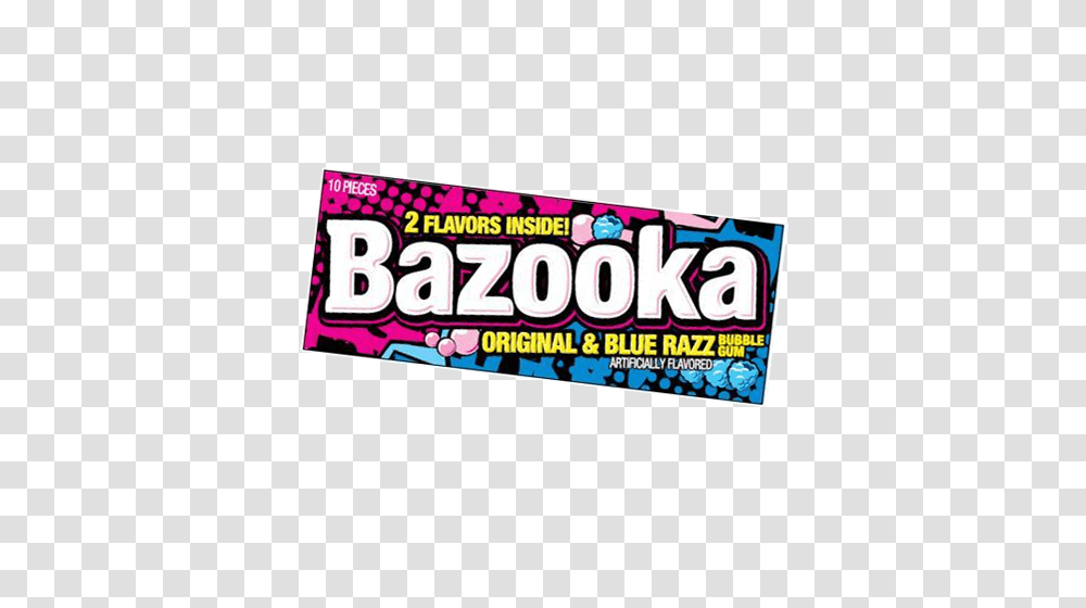 Bazooka Original Blue Razz Bubble Gum Piece Wallet Pack, Candy, Food Transparent Png