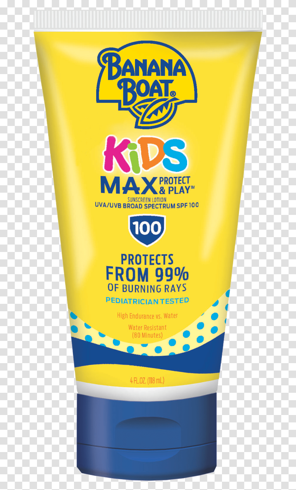 Bb Kids Max Spf100 4oz Tube Hr Nonew Banana Boat Sunscreen, Cosmetics, Bottle Transparent Png