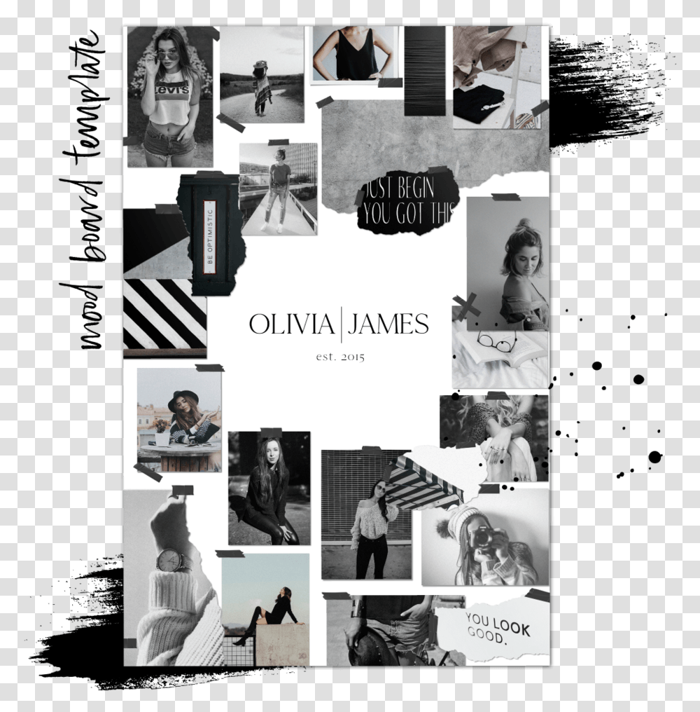 Bbco Moodboard Layout Shop Fashion Brand Mood Board, Collage, Poster, Advertisement, Person Transparent Png