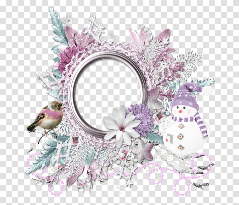 Bbdba 902a0c96 Xl Picture Frame, Bird, Animal, Snowman, Winter Transparent Png