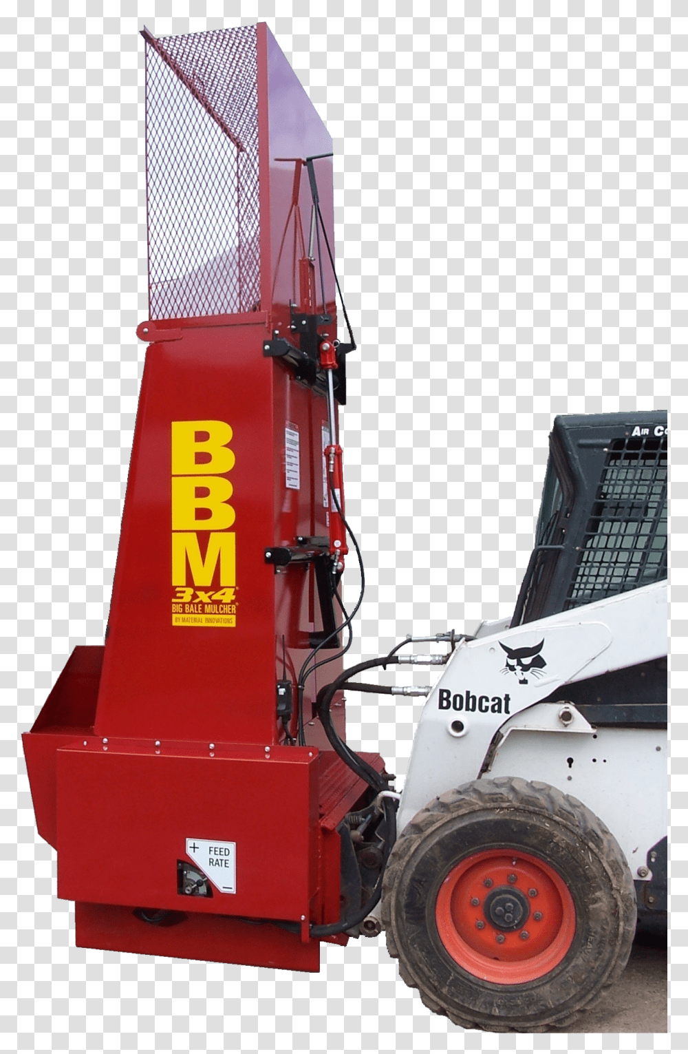 Bbm3x4 Nbg Big Bale Mulcher For Skid Steers Electric Generator, Machine, Wheel, Vehicle, Transportation Transparent Png