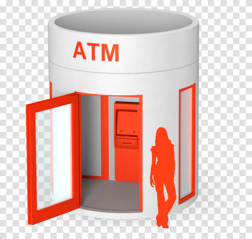 Bboxx Atm 1 Atm With Anteroom Mobiler Geldautomat, Cylinder, Person, Human, Mailbox Transparent Png