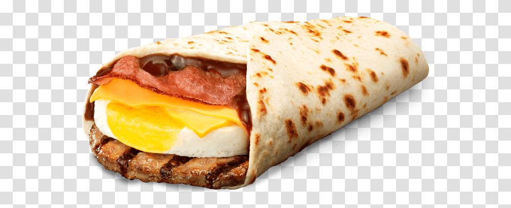 Bbq Brekky Wrap, Bread, Food, Burger, Burrito Transparent Png