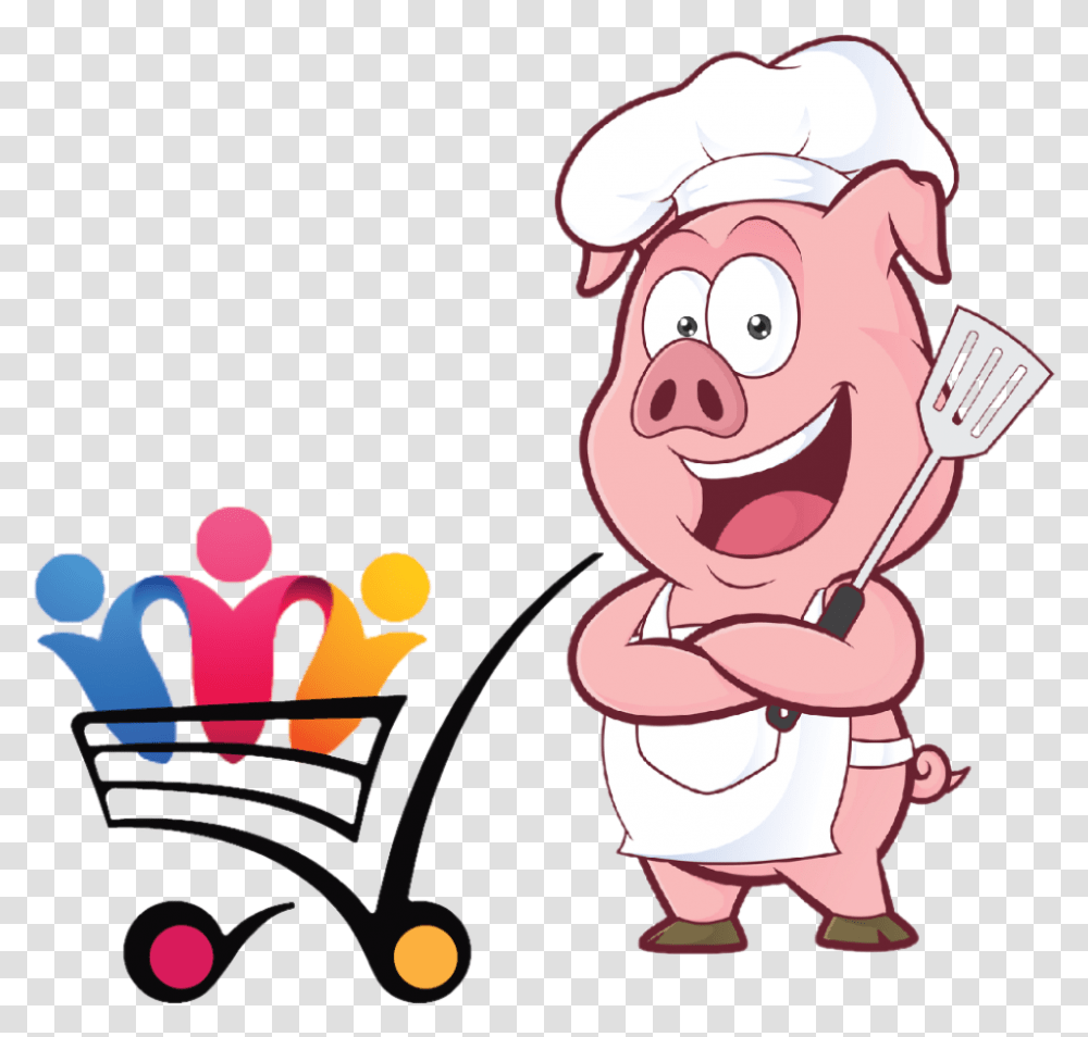 Bbq L2 Pig With Thumbs Up, Kneeling, Performer Transparent Png