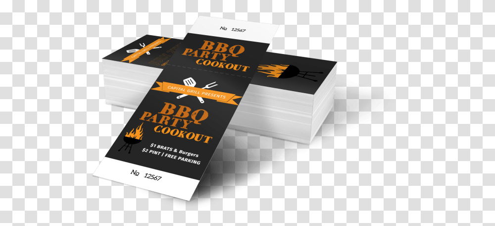 Bbq Party Cookout Ticket Template Preview Downloadable Halloween Ticket Template, Advertisement, Poster, Flyer, Paper Transparent Png