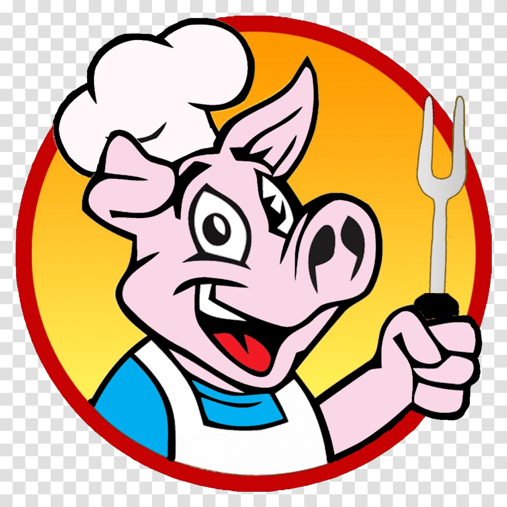 Bbq Pig Logos Bbq Pig Logo, Label, Text, Food, Hand Transparent Png