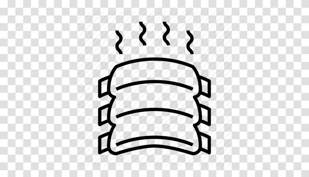 Bbq Ribs Cookout Grill Party Picnic Icon, Spiral, Coil, Barrel, Brick Transparent Png