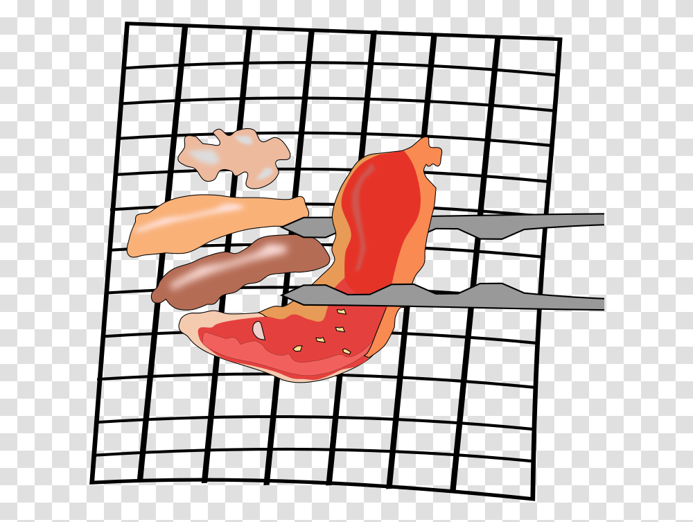Bbq With Tongs Etiketten Selbstklebend Wei 16 X 25 Mm, Food, Ketchup, Mouth, Lip Transparent Png