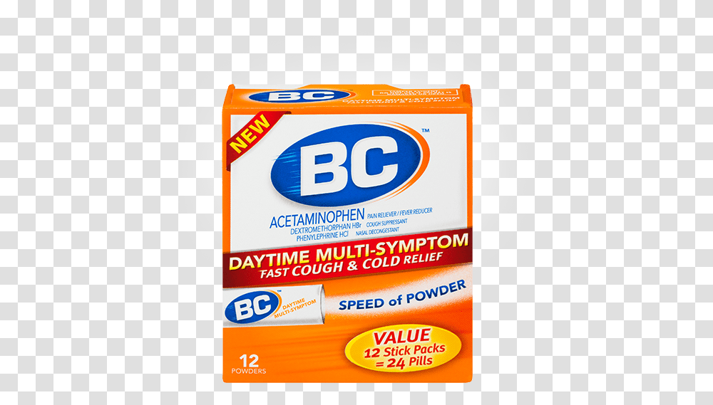 Bc Powder Cold And Flu, Label, Bottle, Toothpaste Transparent Png