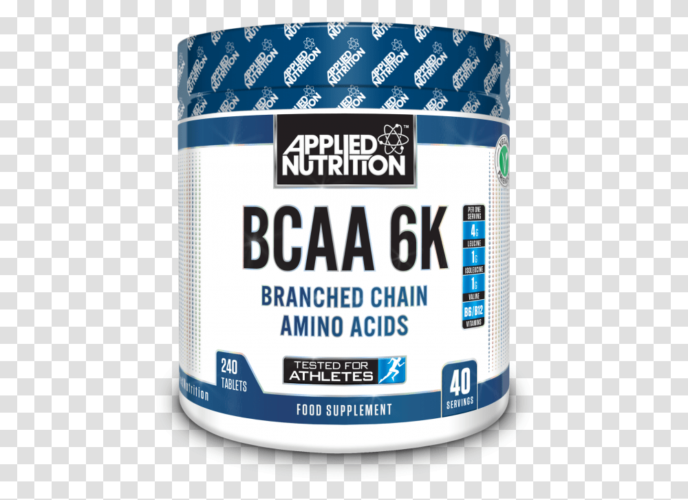 Bcaa 6k Bcaa 6k Applied Nutrition, Food, Plant, Label Transparent Png