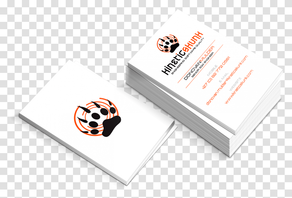 Bcard Kinetic Skunk Fabrics Store Business Card, Paper, Soccer Ball, Football Transparent Png