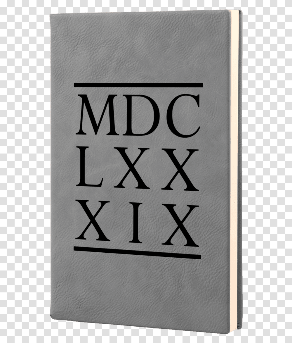 Bcf Roman Numerals Leatherette Hardcover Journal Number, Text, Alphabet, Book, Handwriting Transparent Png