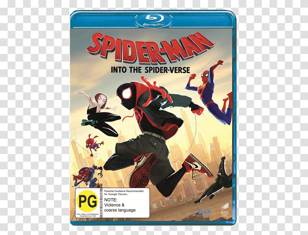 Bd Spiderman Into The Spiderverse Spider Man Into The Spider Verse 2019 Bluray, Advertisement, Poster, Person, Human Transparent Png