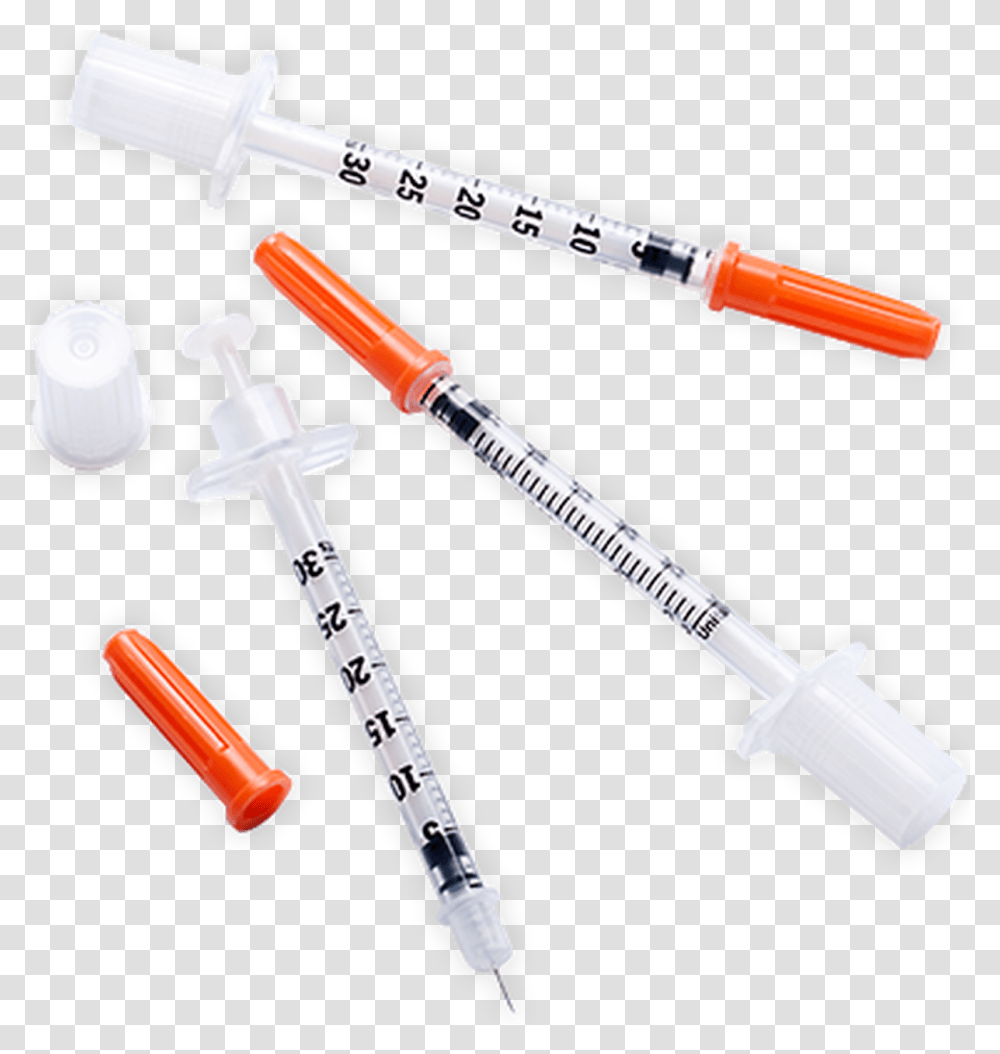 Bd Ultra Fine Ii Insulin Syringe With Needle Insulin Syringe, Injection, Plot, Hammer, Tool Transparent Png