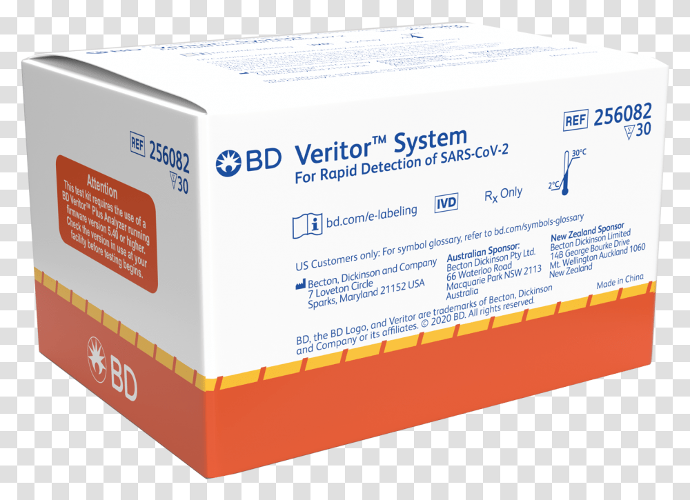 Bd Veritor System 256082 Bd Packet, Box, First Aid, Carton, Cardboard Transparent Png