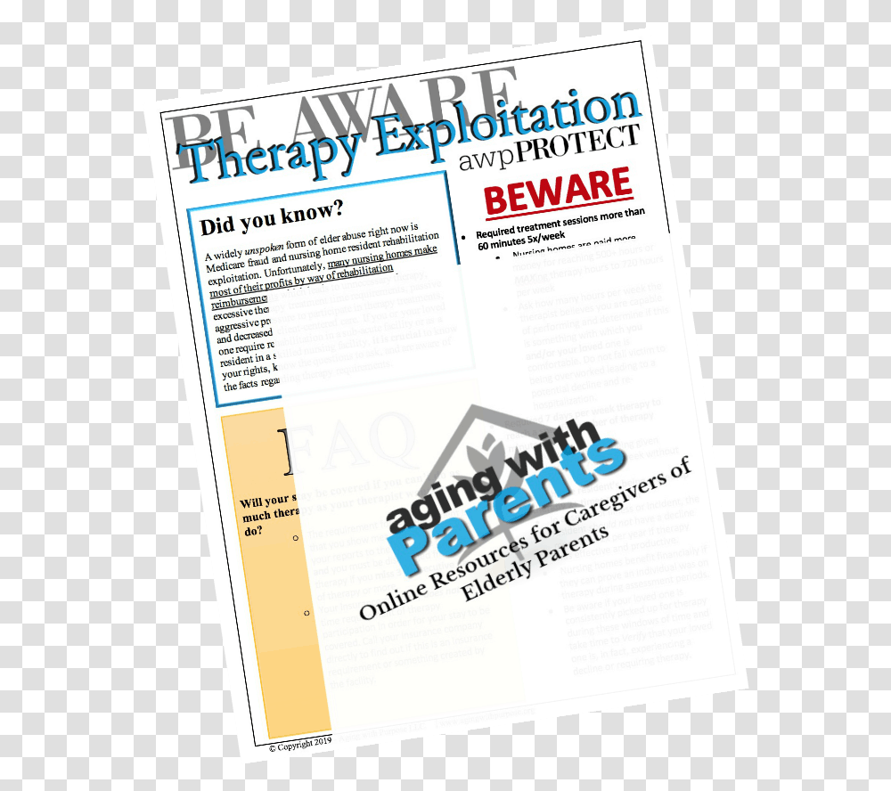 Be Aware Of Therapy Exploitation Flyer, Poster, Paper, Advertisement, Brochure Transparent Png