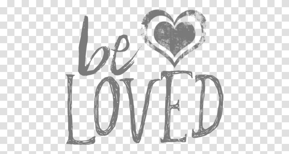 Be Loved Logo Black Heart, Handwriting, Calligraphy, Label Transparent Png