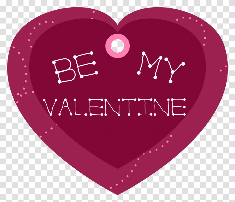 Be My Heart Shaped Valentines Hearts Be Mine, Label, Cushion Transparent Png