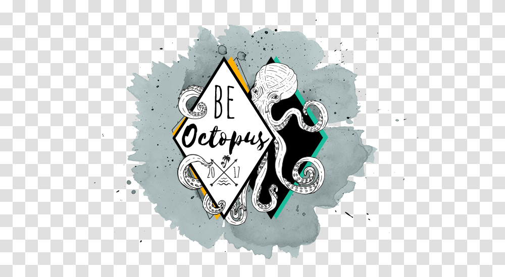 Be Octopus Graphic Design, Label Transparent Png