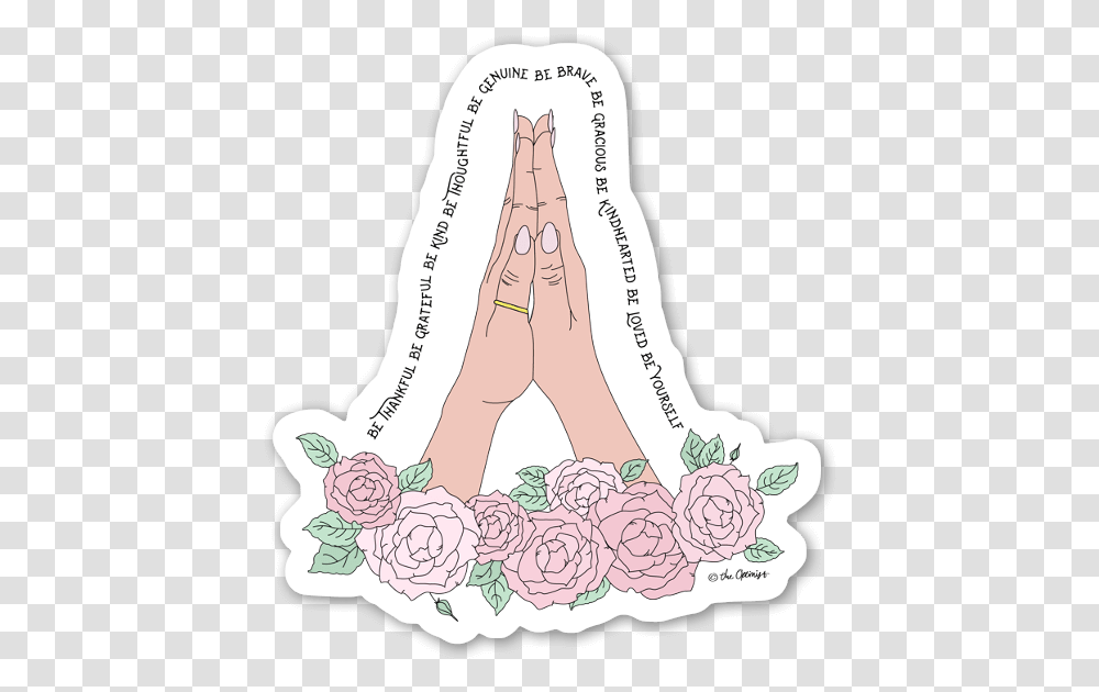 Be Thankful Sticker Illustration, Plant, Face, Flower Transparent Png