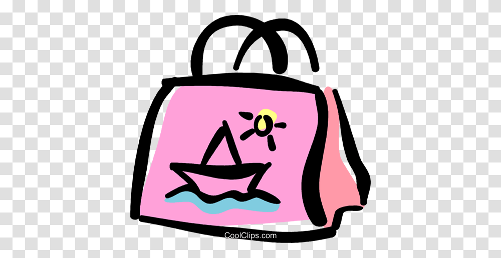 Beach Bag Royalty Free Vector Clip Art Illustration, Handbag, Accessories, Accessory, Purse Transparent Png