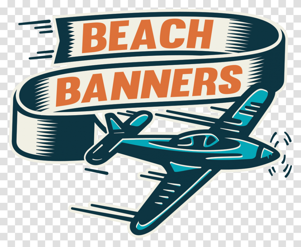 Beach Banners Advertising Airplane With Banner, Vehicle, Transportation, Aircraft, Jet Transparent Png