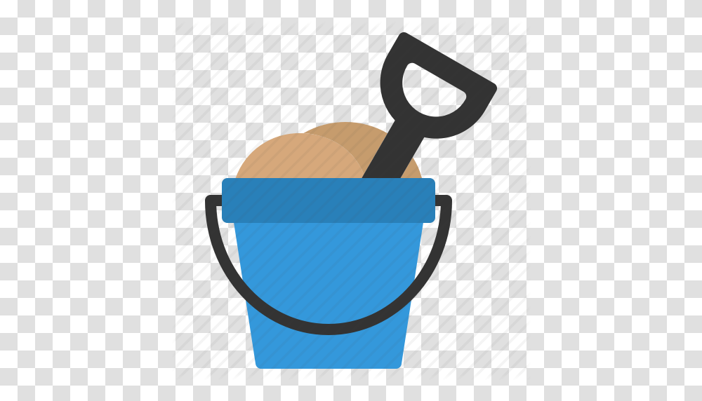 Beach Bucket Child Playing Sand Shovel Summer Icon Transparent Png