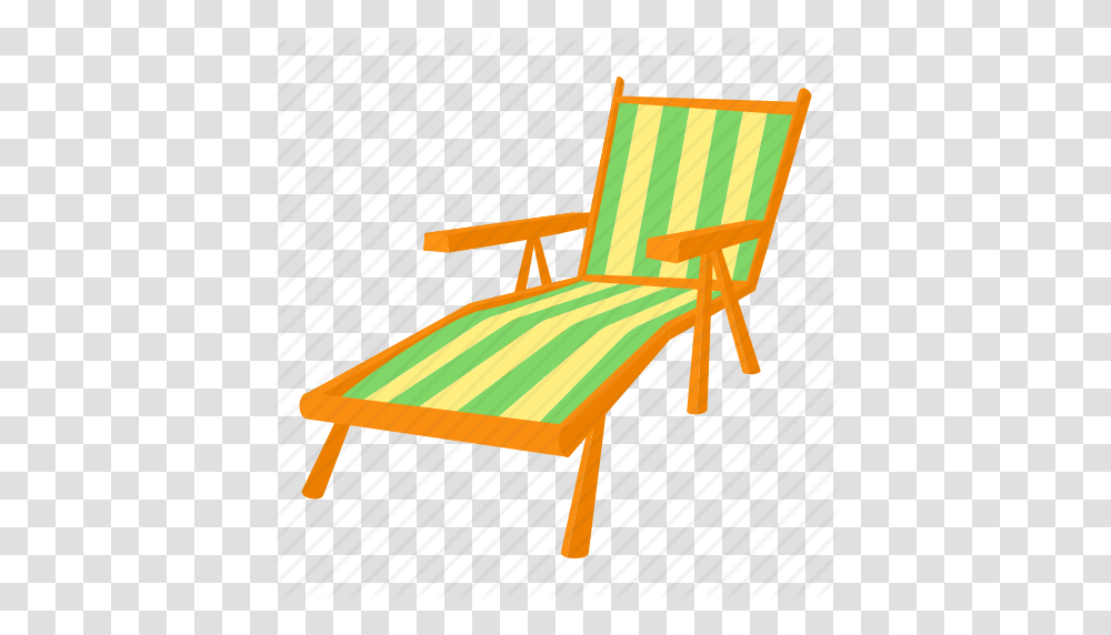 Beach Cartoon Chair Chaise Deck Outdoor Recliner Icon, Furniture, Armchair, Canvas Transparent Png