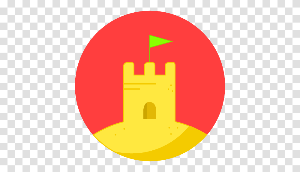 Beach Castle Sand Summer Vacation Icon, Security, First Aid, Sign Transparent Png