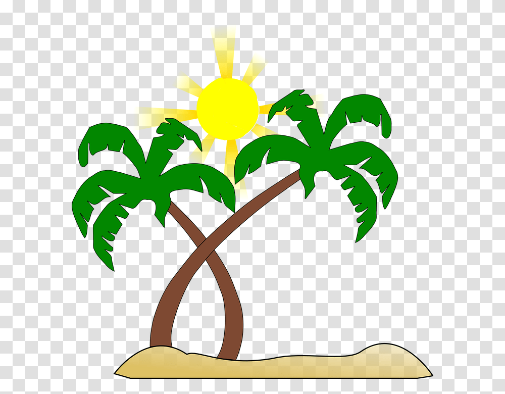Beach Clipart Background Silhouette Palm Tree Logo, Graphics, Plant, Floral Design, Pattern Transparent Png