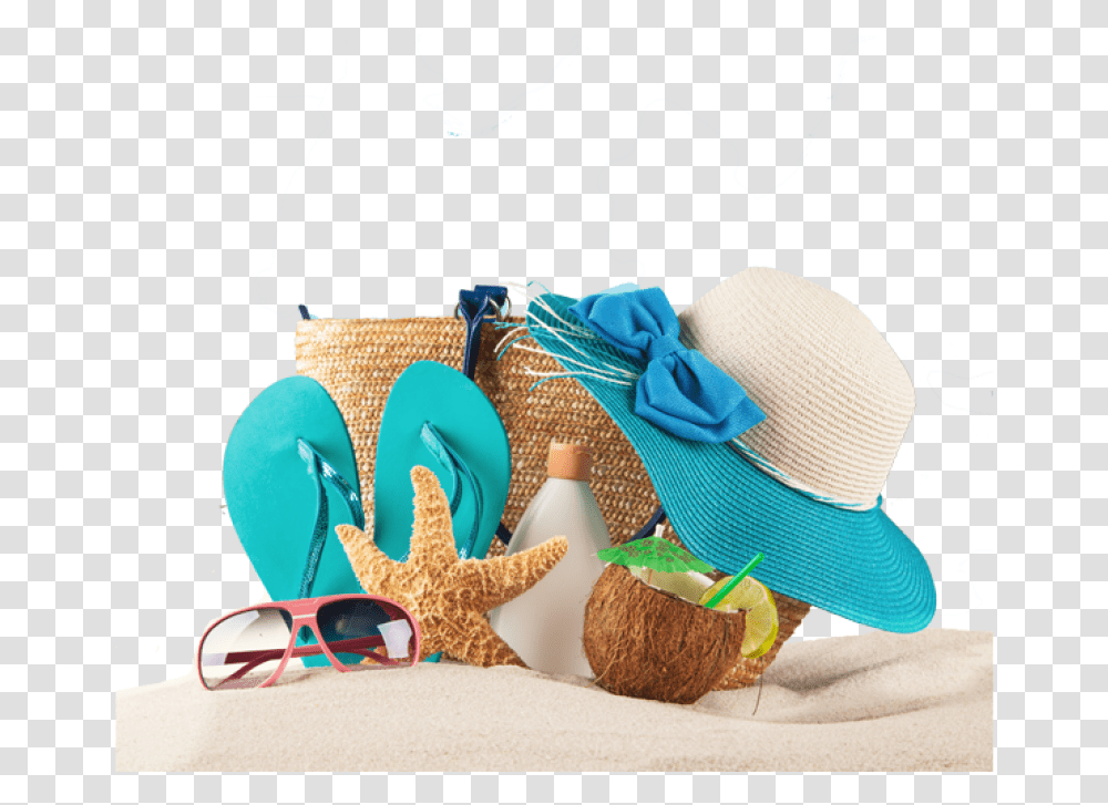 Beach Collection Image Beach Items, Apparel, Footwear, Plant Transparent Png