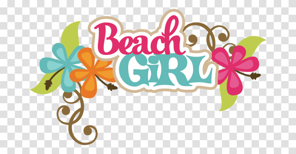 Beach Girl Scrapbook Title Beach Beach Cuts, Floral Design, Pattern Transparent Png
