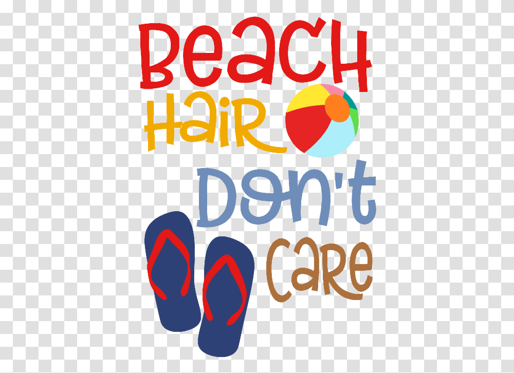 Beach Hair Don't Care Svg Free, Apparel, Footwear Transparent Png
