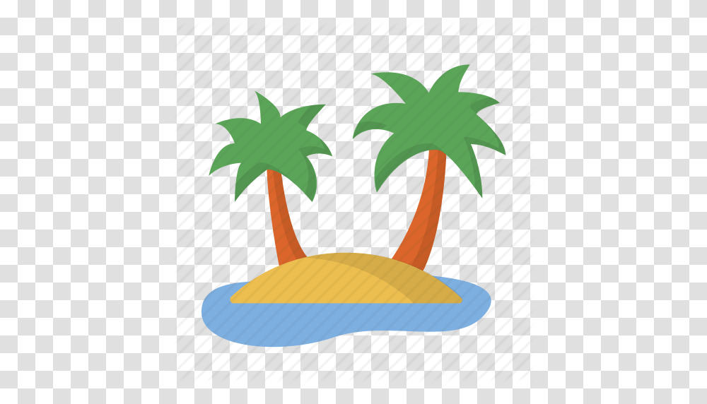 Beach Island Nature Palm Tree Paradise Tropical Vacation Icon, Star Symbol, Apparel Transparent Png