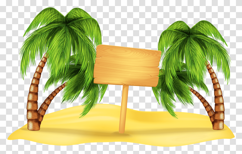 Beach Palm Decoration Clipart Background Beach Clipart Transparent Png