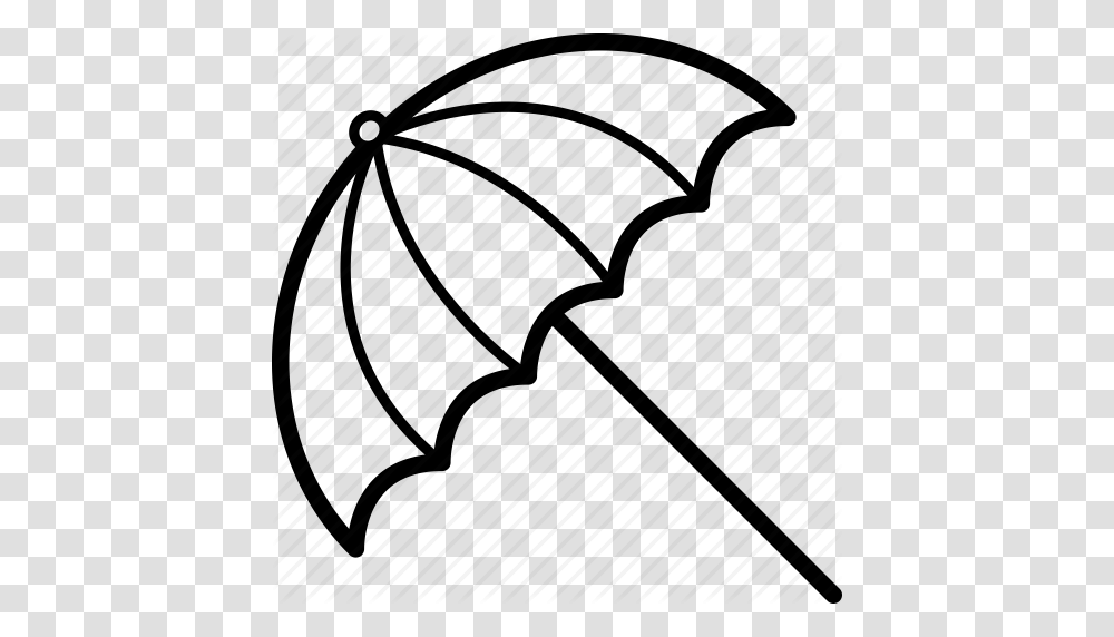 Beach Parasol Summer Sun Sunshade Umbrella Icon, Canopy, Silhouette Transparent Png