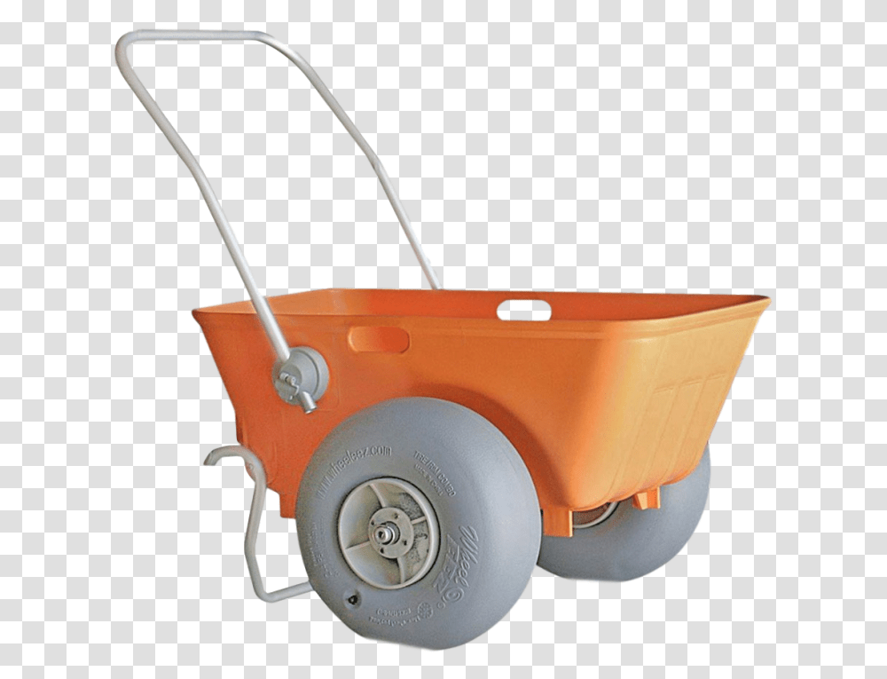 Beach Sand Beach Cart With Big Wheels, Lawn Mower, Tool, Vehicle, Transportation Transparent Png