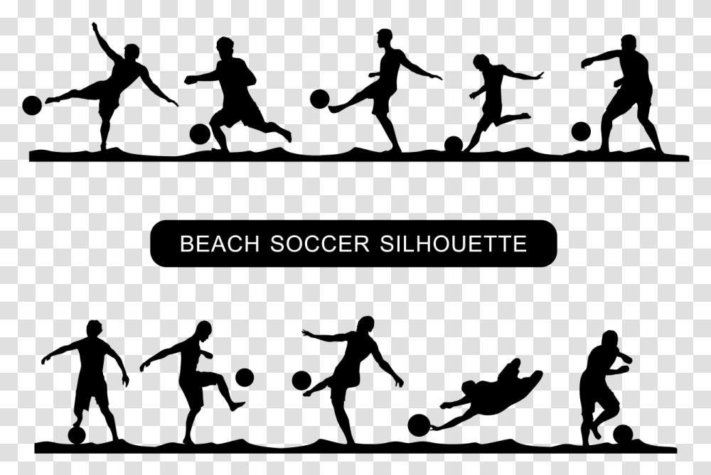 Beach Soccer Silhouette Vector Silhouette, Alphabet Transparent Png