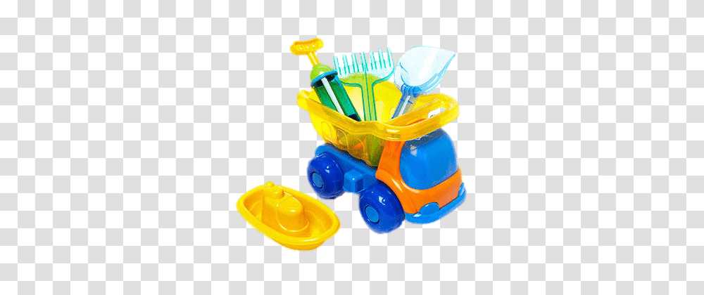 Beach Toys And Truck, Plastic, Indoors, Room, Rattle Transparent Png