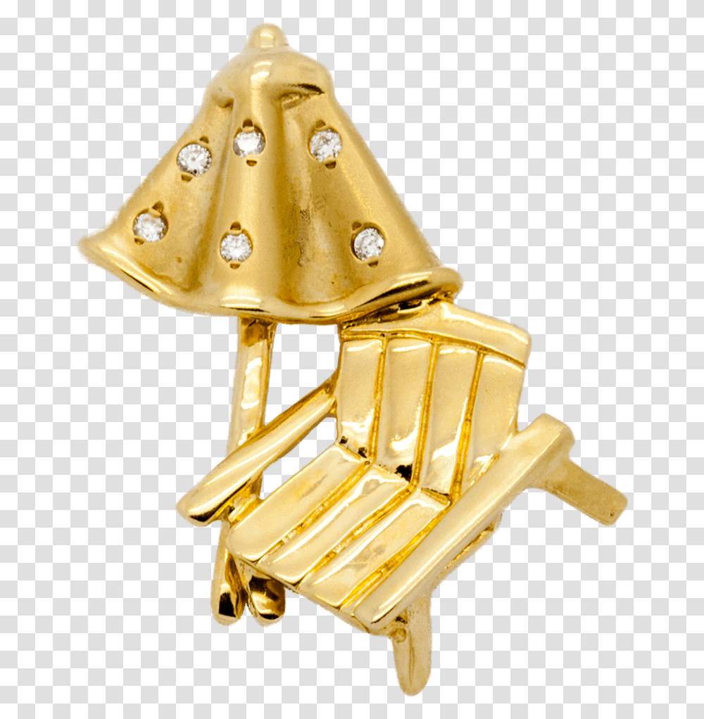 Beach Umbrella And Chair Gold, Apparel, Figurine, Toy Transparent Png