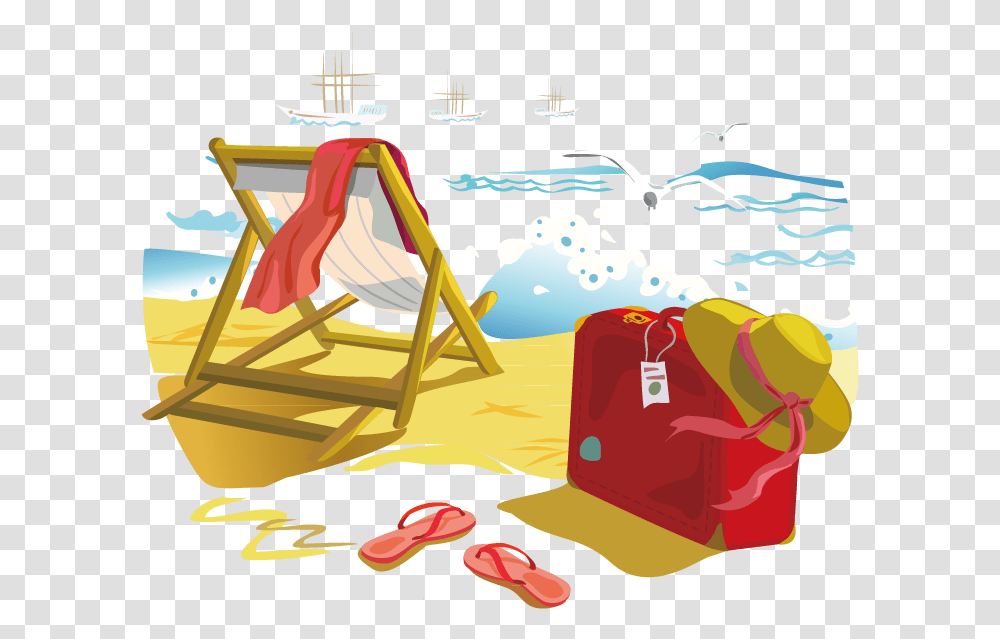 Beach Vacation Summer Euclidean Vector Summer Beach Icon, Watercraft, Vehicle, Transportation, Boat Transparent Png