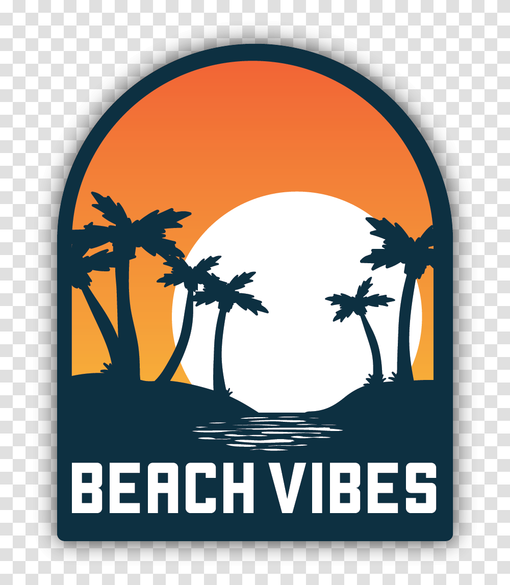 Beach Vibes Sunset Sticker Sunset Stickers, Poster, Advertisement, Flyer, Paper Transparent Png