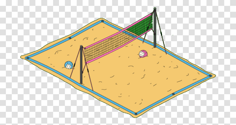 Beach Volleyball Free Image Beach Volleyball Court Drawing, Bridge, Building, Trampoline, Rope Bridge Transparent Png