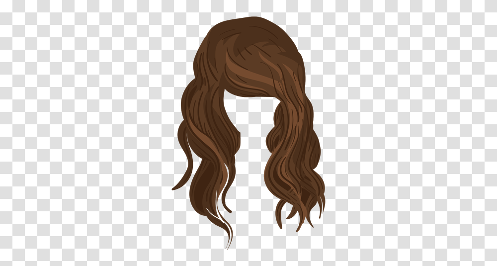 Beach Waves Hair Illustration Brown Hair Vector, Mammal, Animal, Tattoo, Hound Transparent Png