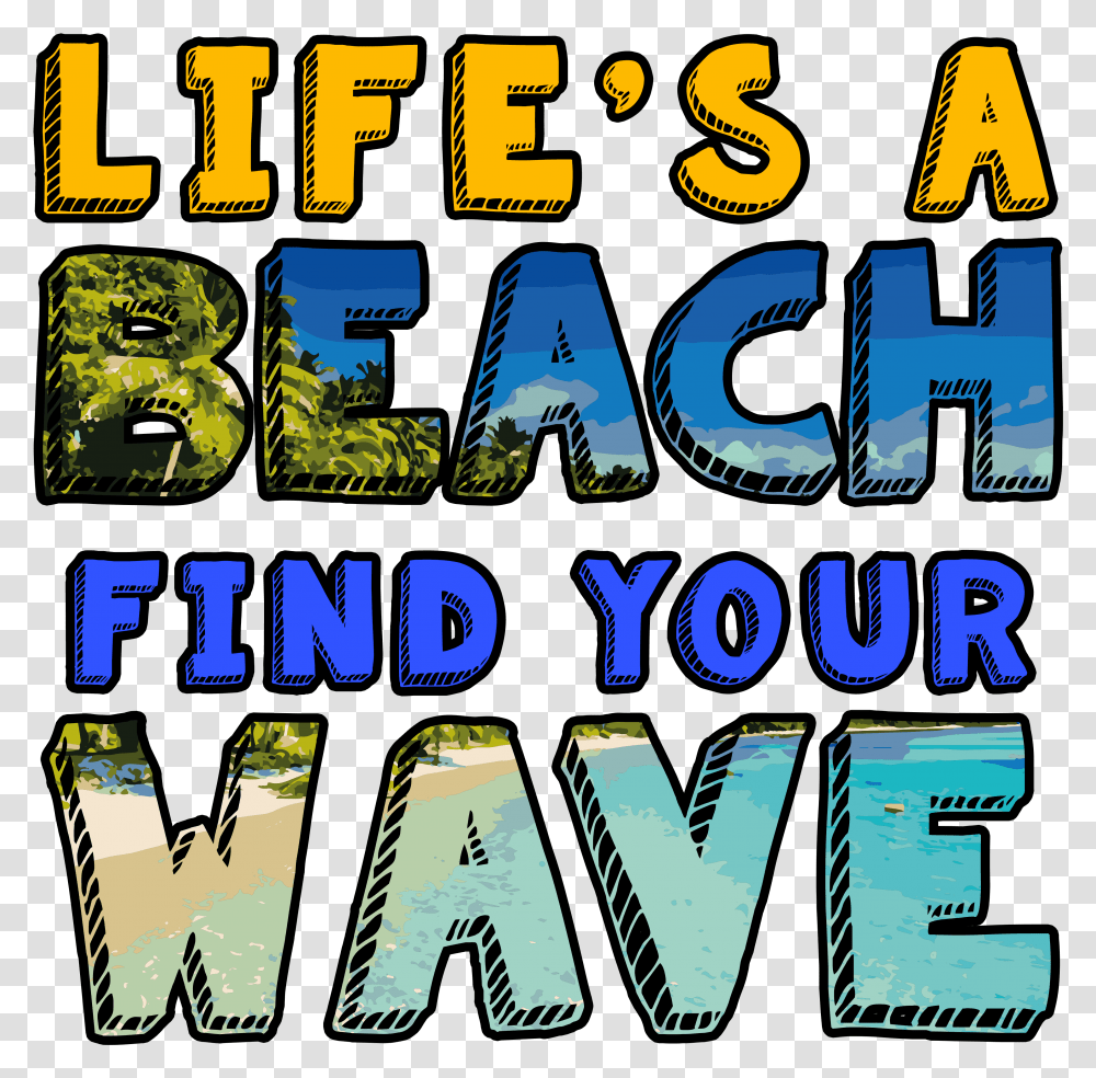 Beach Waves, Word, Alphabet, Housing Transparent Png